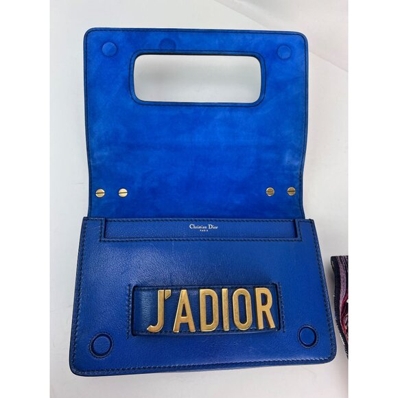 Christian Dior CD J'ADIOR Blue Flap Leather Shoulder Bag - Picture 13 of 16